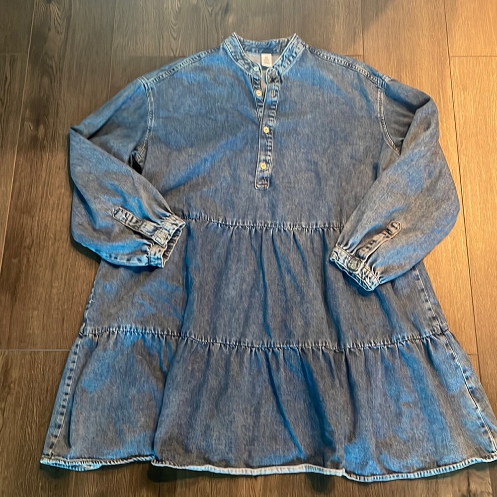 H&M & DENIM Blue Denim Dress Size M